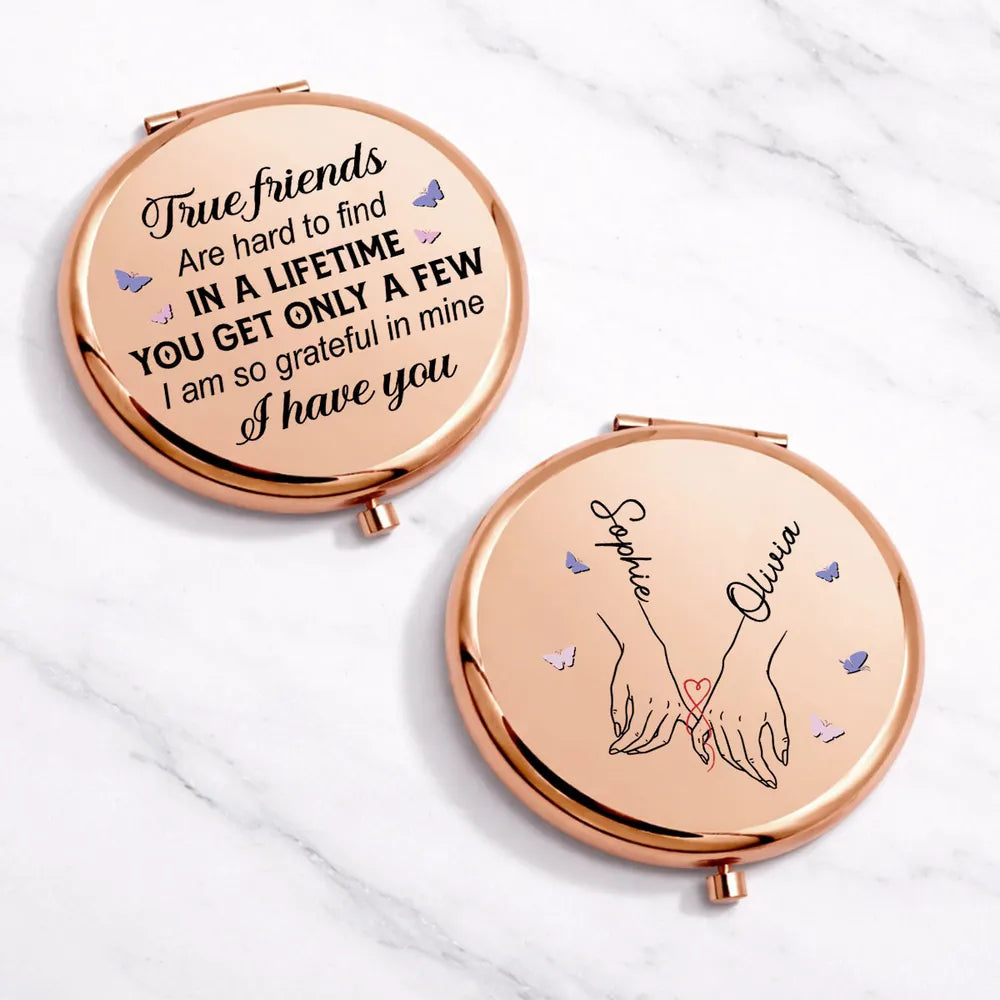 Personalized Compact Mirror for Friends - Sentimental Gift for Best Friend Beauty Tools MagicInPrints