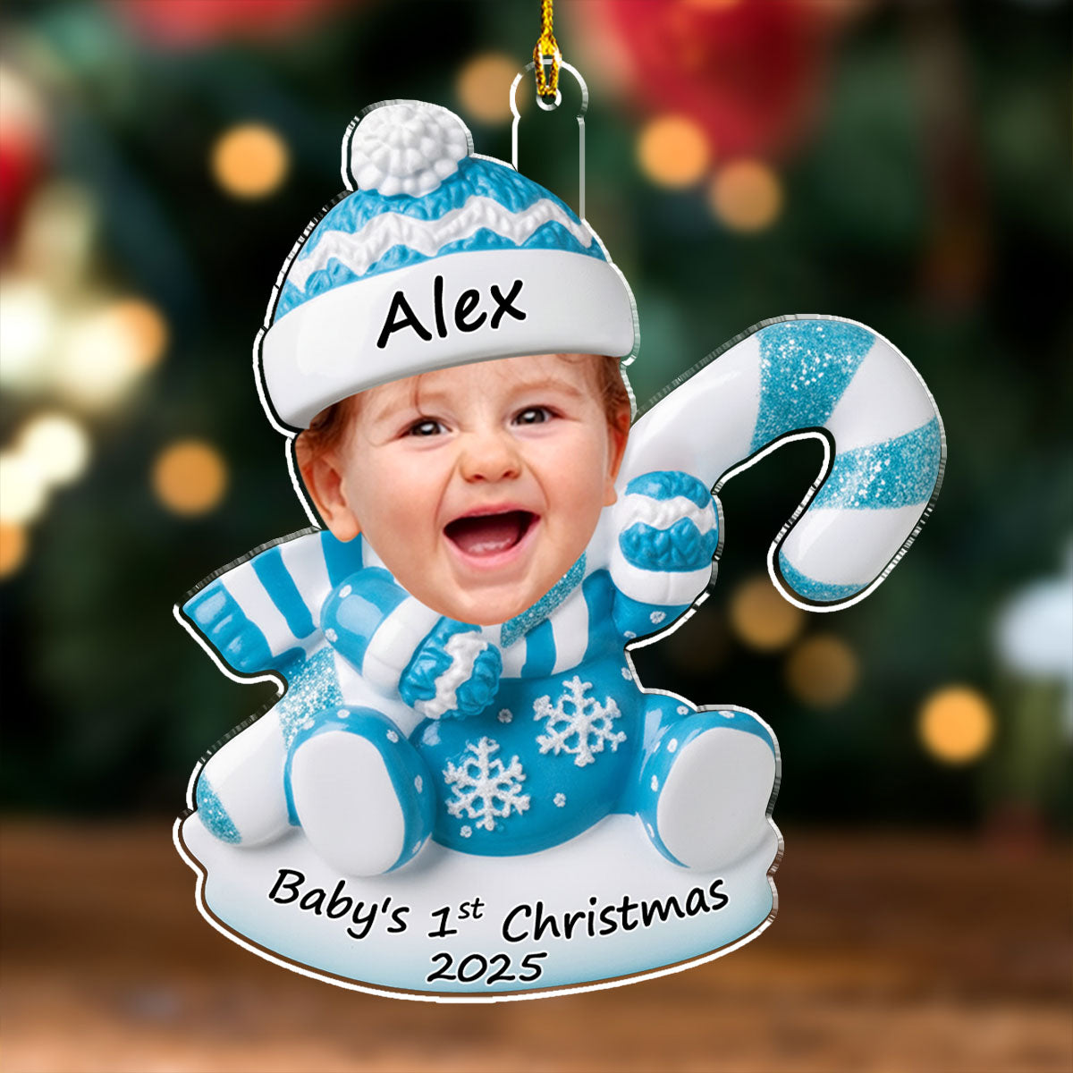 Personalized Baby's First Christmas Ornament 2025 - Custom Photo Keepsake Ornament MagicInPrints