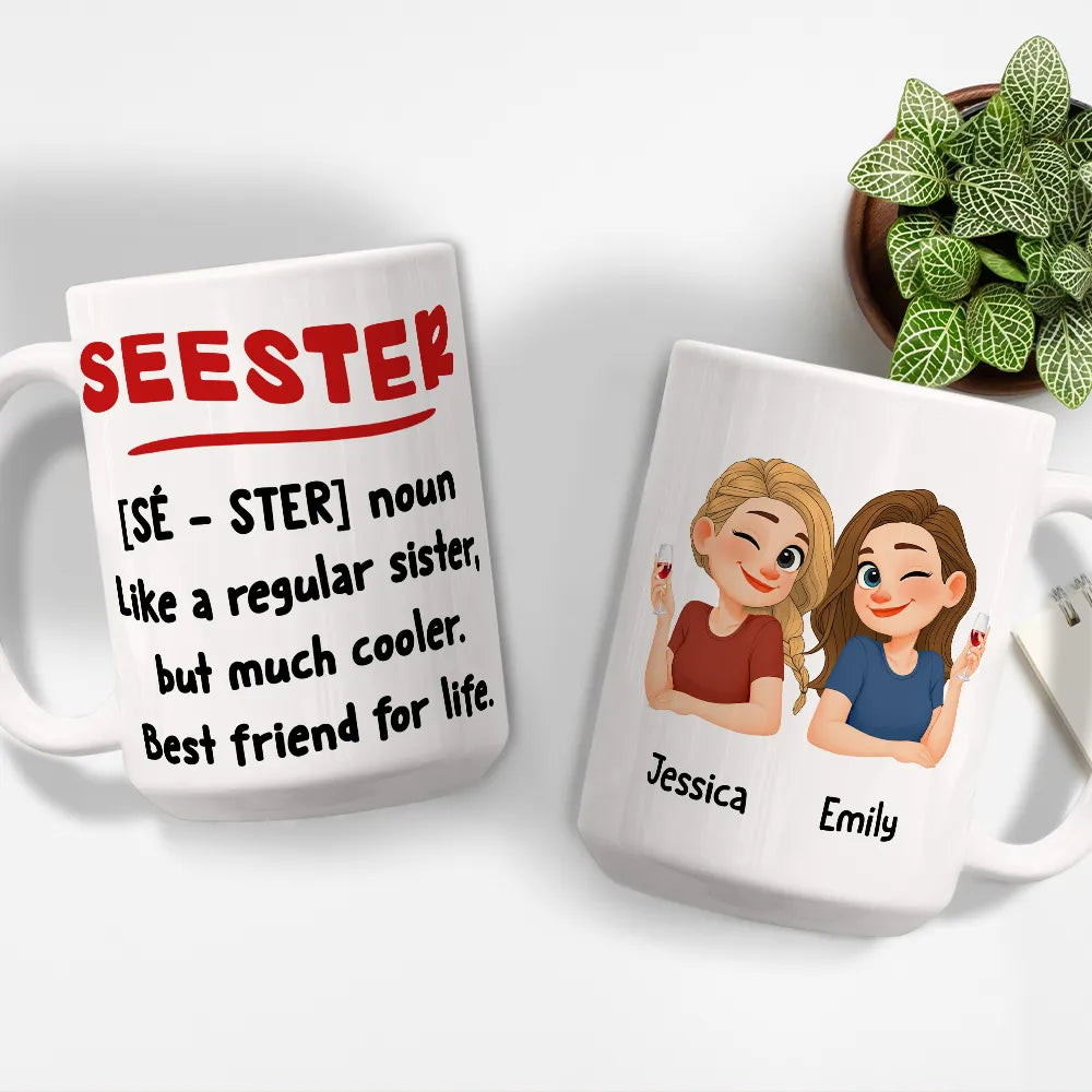 Personalized Sister Mug for Best Friend - Funny Gift for Sisters Cup MagicInPrints