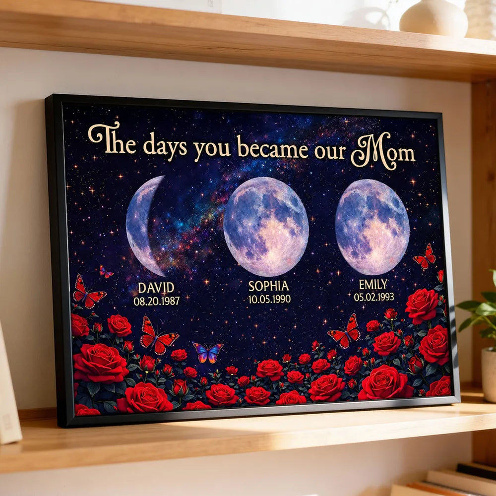 Personalized Moon Phase Canvas for Mom - Sentimental Family Gift Poster or Canvas MagicInPrints