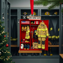 Load image into Gallery viewer, Come Home Safe - Personalized Firefighter Locker Acrylic Ornament Ornament MagicInPrints
