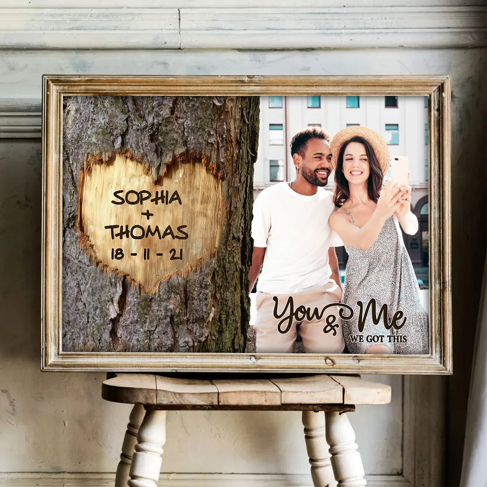 Personalized Couples Photo Canvas Print - Romantic Gift for Anniversaries Poster or Canvas MagicInPrints