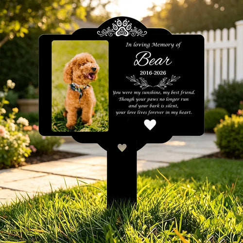 Personalized Metal Garden Stake Dog Memorial Gift for Pet Owners