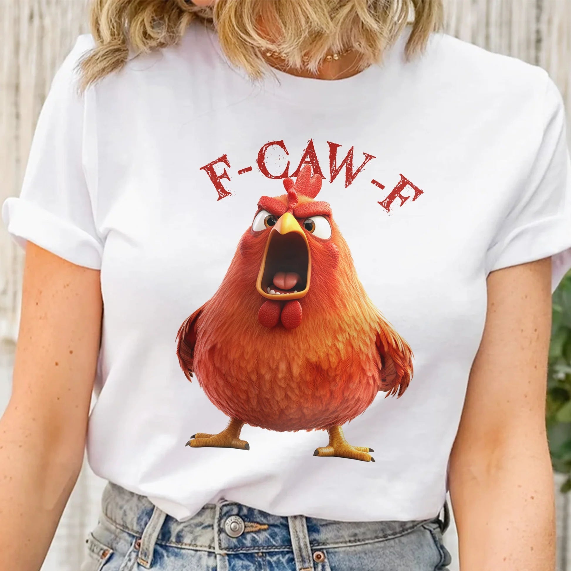 Humorous Chicken Graphic T-Shirt for Adults - Casual Fun Wear Cloth MagicInPrints