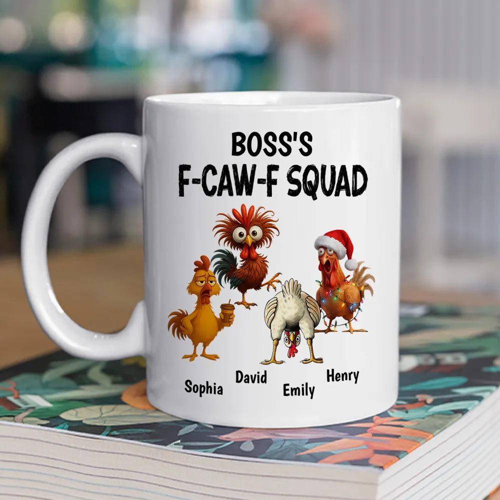 Personalized Funny Chicken Mug for Boss - Holiday Gift Cup MagicInPrints