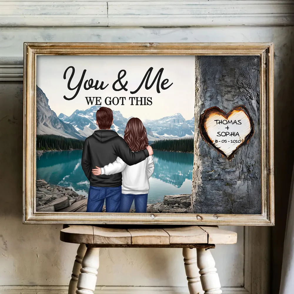 Personalized Couple Canvas Art for Partners - Romantic Home Decor Poster or Canvas MagicInPrints