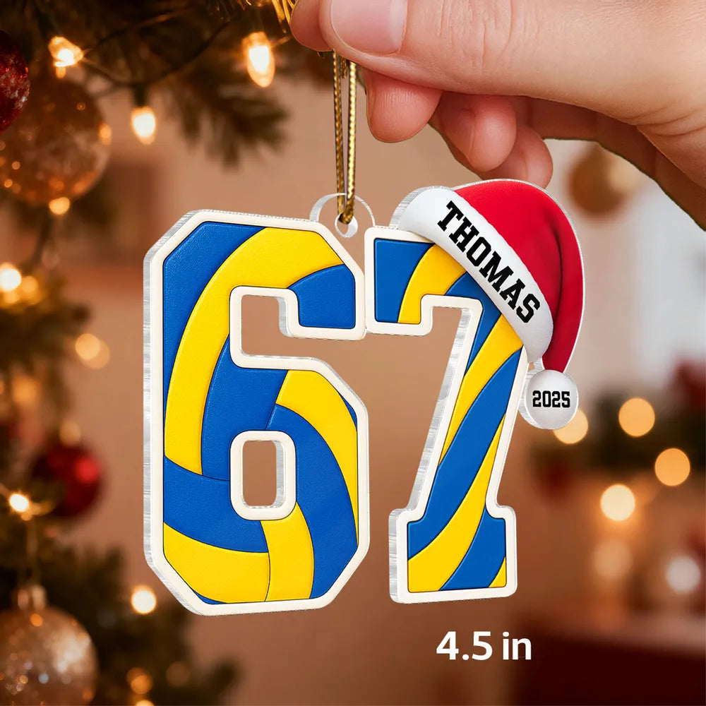 Personalized Sports Number Ornament for Kids - Christmas Gift Ornament MagicInPrints