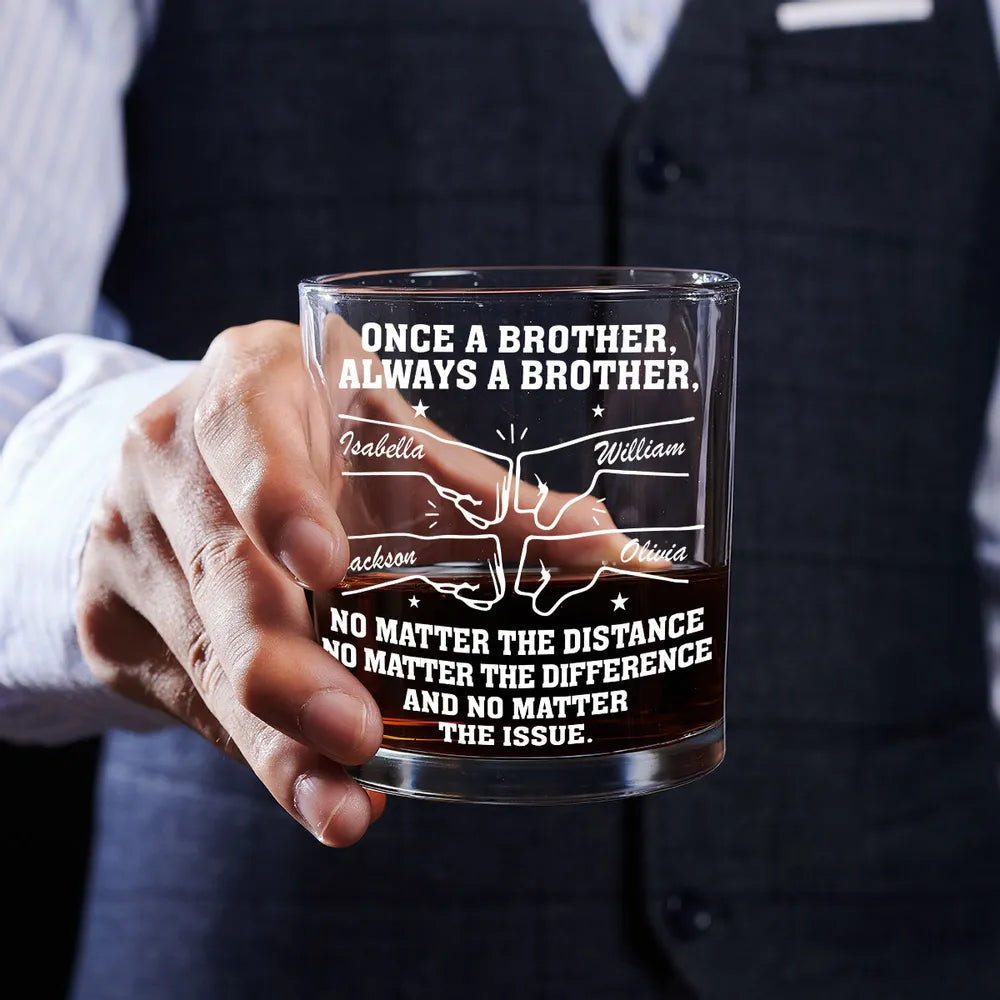 Personalized Whiskey Glass for Brothers - Sentimental Gift for Friendship Cup MagicInPrints