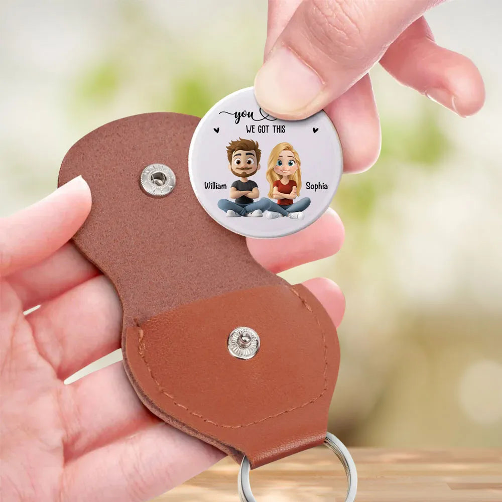 Personalized Couple Keychain with Engraved Message - Romantic Gift for Partners Keychain MagicInPrints