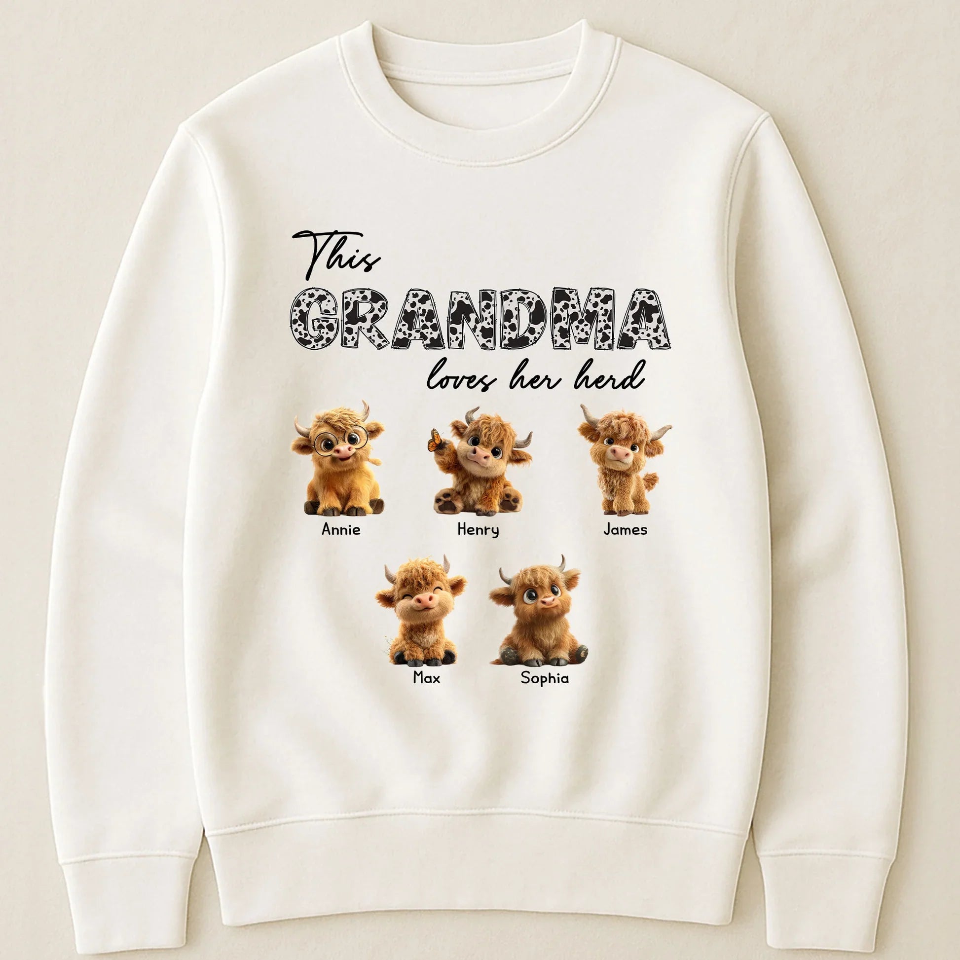 Personalized Grandma T-Shirt for Family with Cute Cartoon Animals - Perfect Gift Cloth MagicInPrints