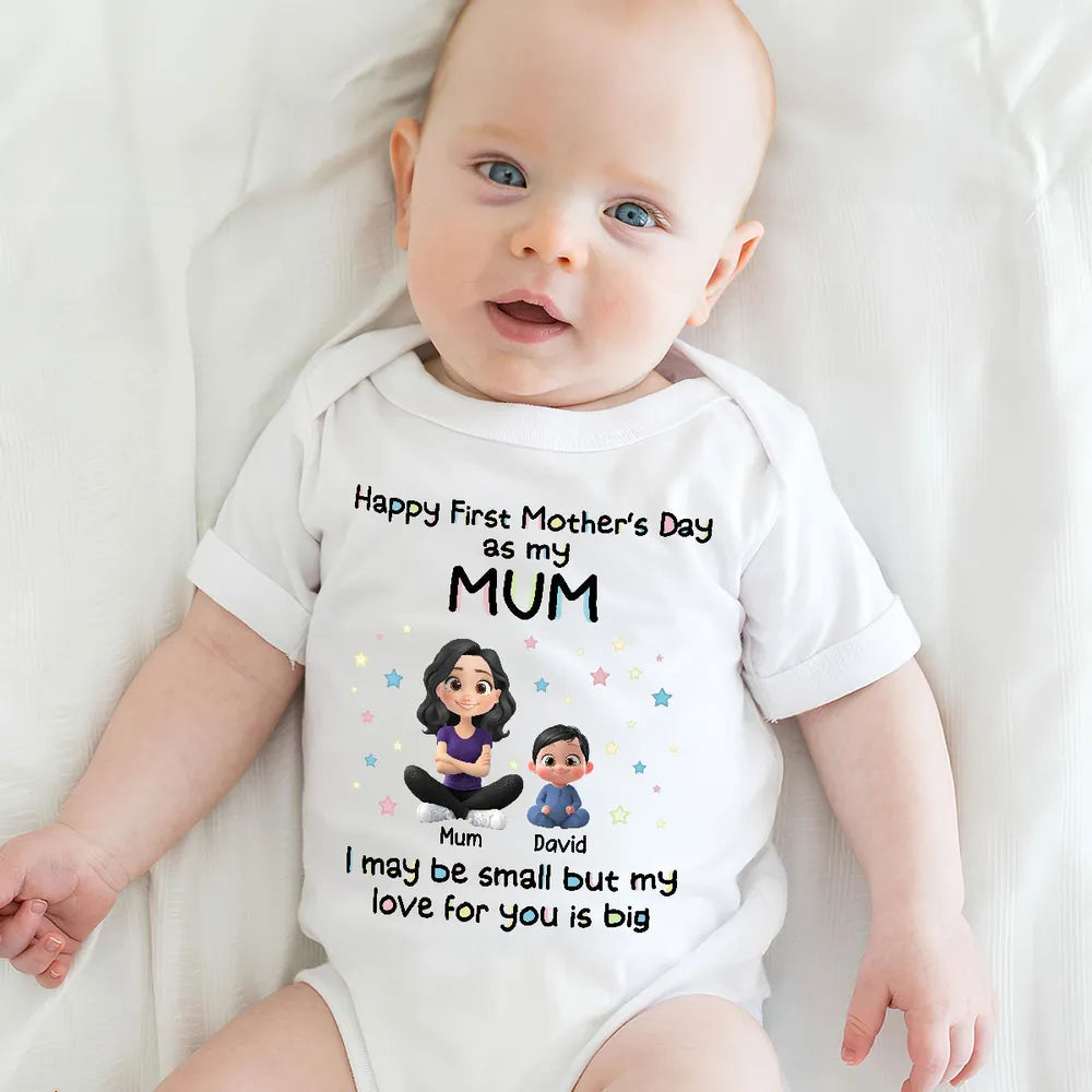 Personalized Baby Onesie for Mother's Day - Cute Gift for New Moms Cloth MagicInPrints