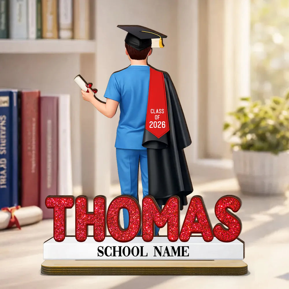 Custom Graduation Nurse Figurine for Class of 2026 - Personalized Gift Plaque MagicInPrints