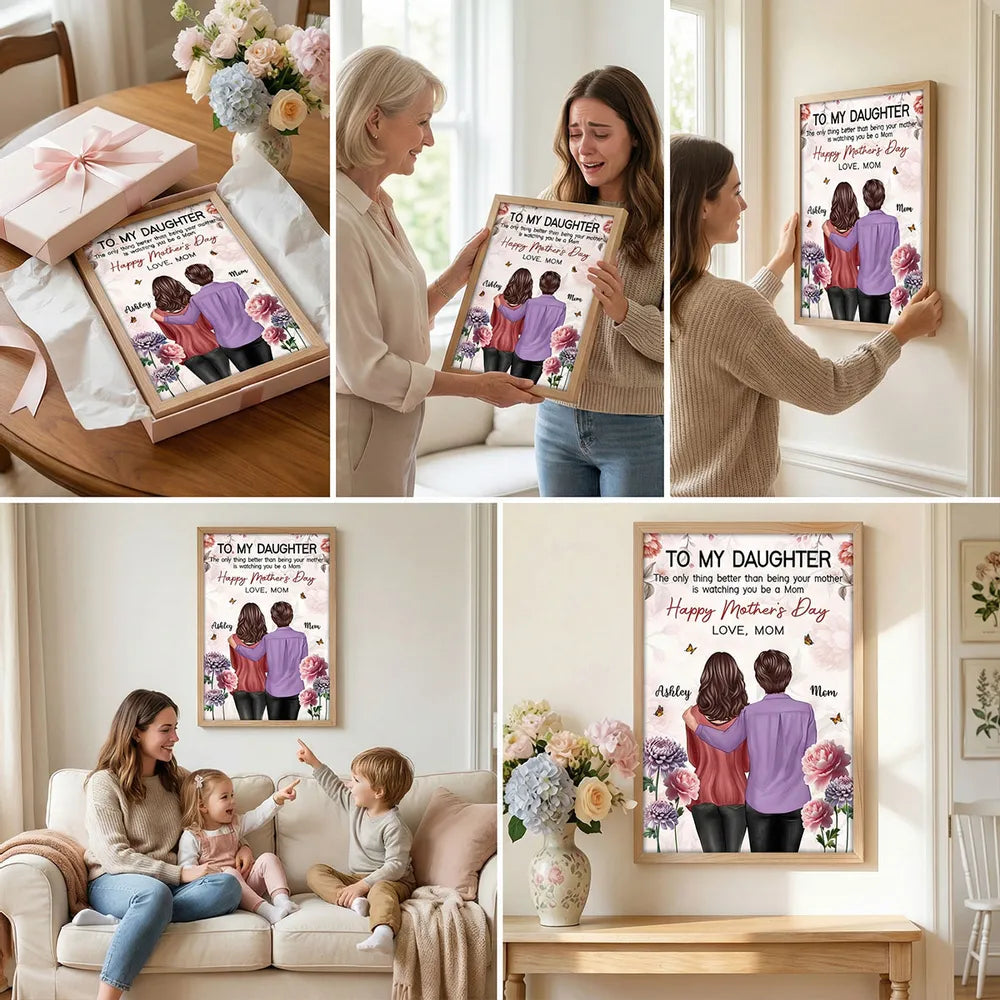 Personalized Mother's Day Daughter Gift - Custom Framed Art Poster or Canvas MagicInPrints