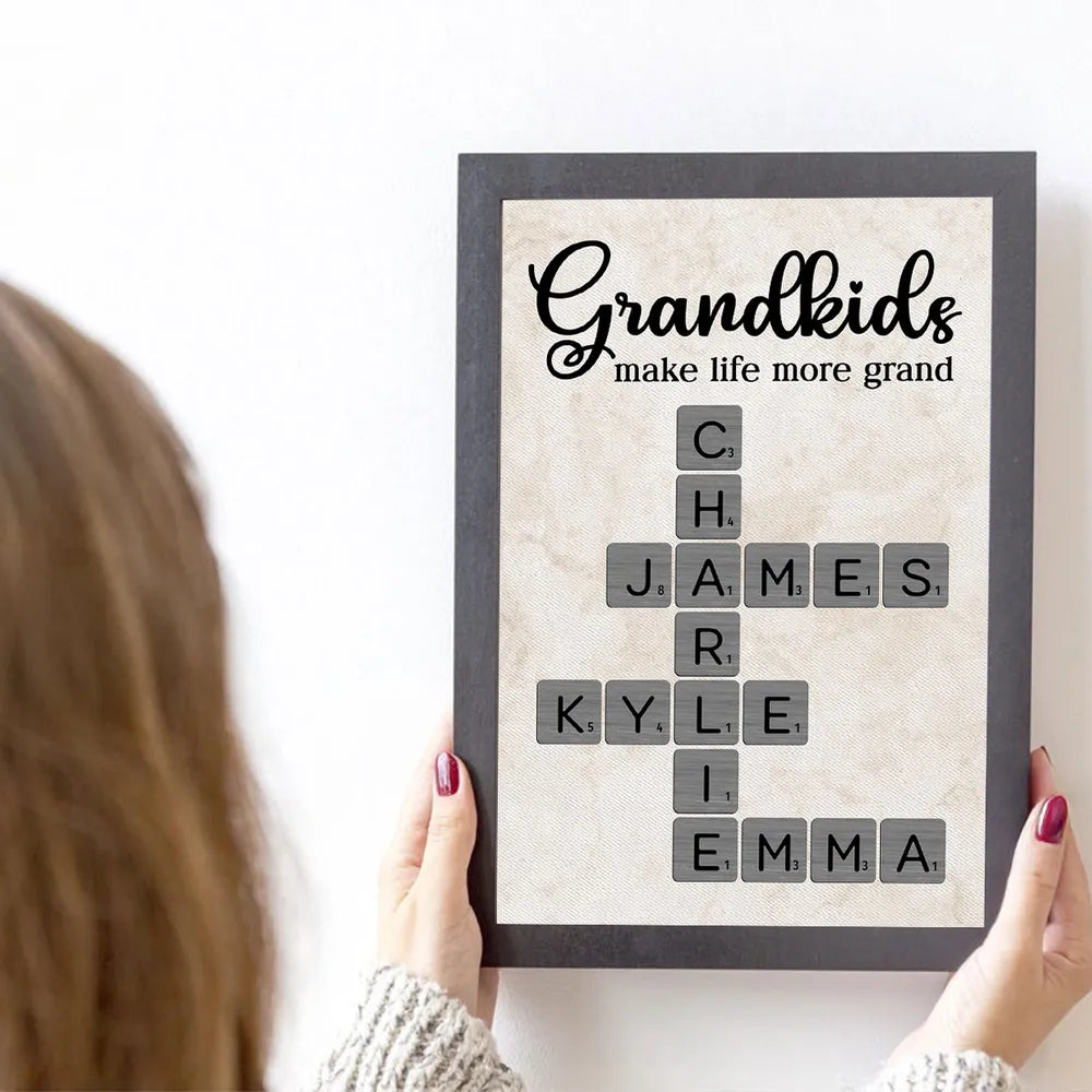 Personalized Grandkids Canvas Wall Art for Grandparents - Sentimental Home Decor Gift Poster or Canvas MagicInPrints