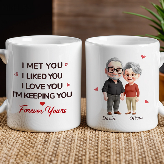 Personalized Couple Mug for Grandparents with Cartoon Characters - Anniversary Gift Cup MagicInPrints