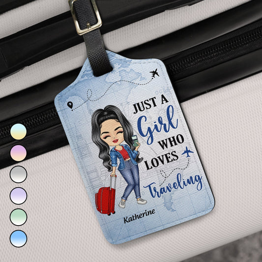 Personalized Girl's Travel Luggage Tag - Fun Travel Accessory for Women Travel Gear MagicInPrints
