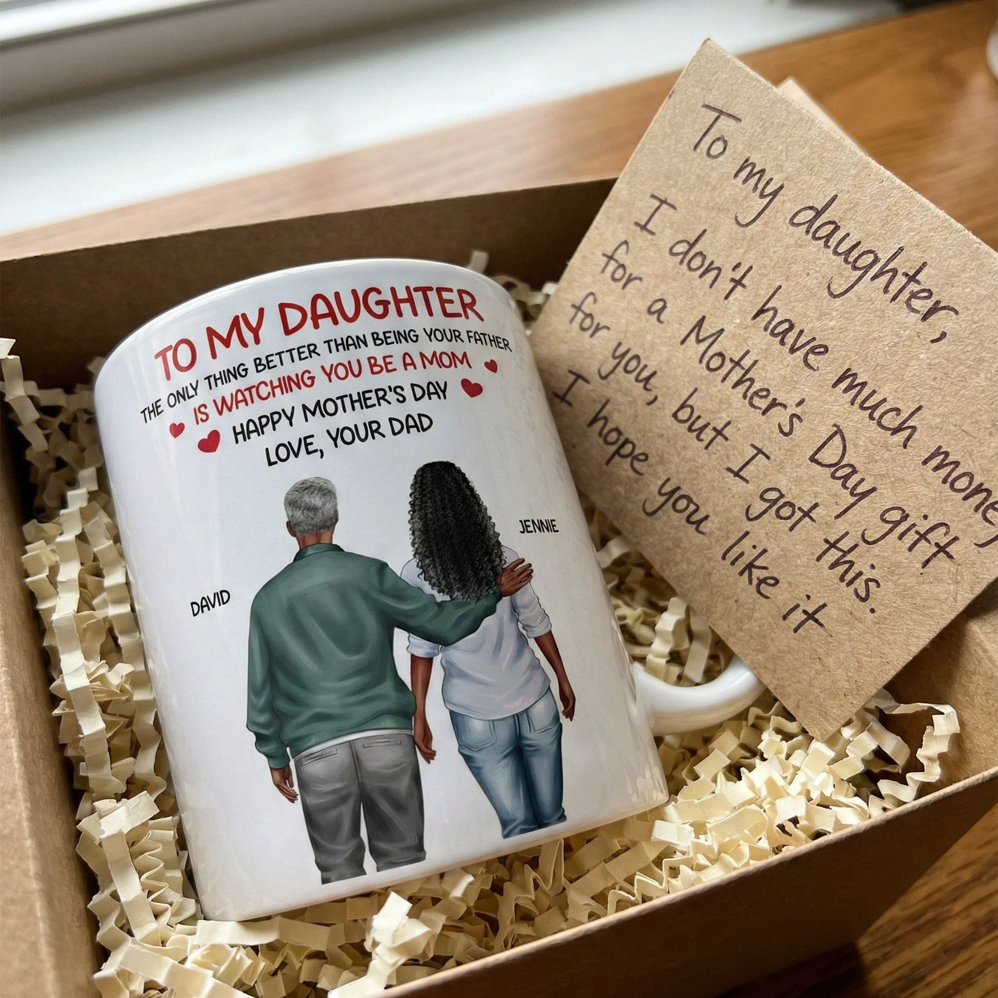 Personalized Mother's Day Mug for Daughter - Heartfelt Message from Dad Cup MagicInPrints