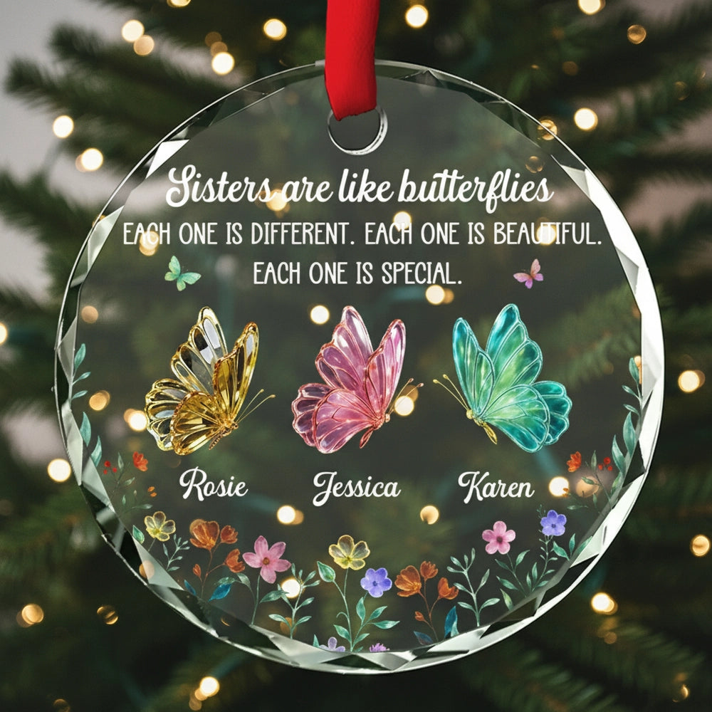 Personalized Sister Ornament - Butterfly Design for Christmas Ornament MagicInPrints