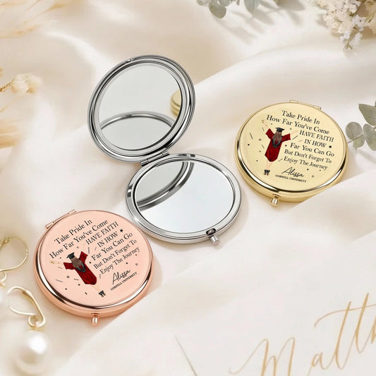 Personalized Graduation Compact Mirror for Women - Inspirational Gift Beauty Tools MagicInPrints