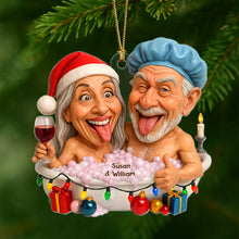 Load image into Gallery viewer, Create Laughs and Memories with Our Personalized Funny Bathtub Couple Ornament - Custom Photo Gifts For Couples Ornament PopCulturePrints
