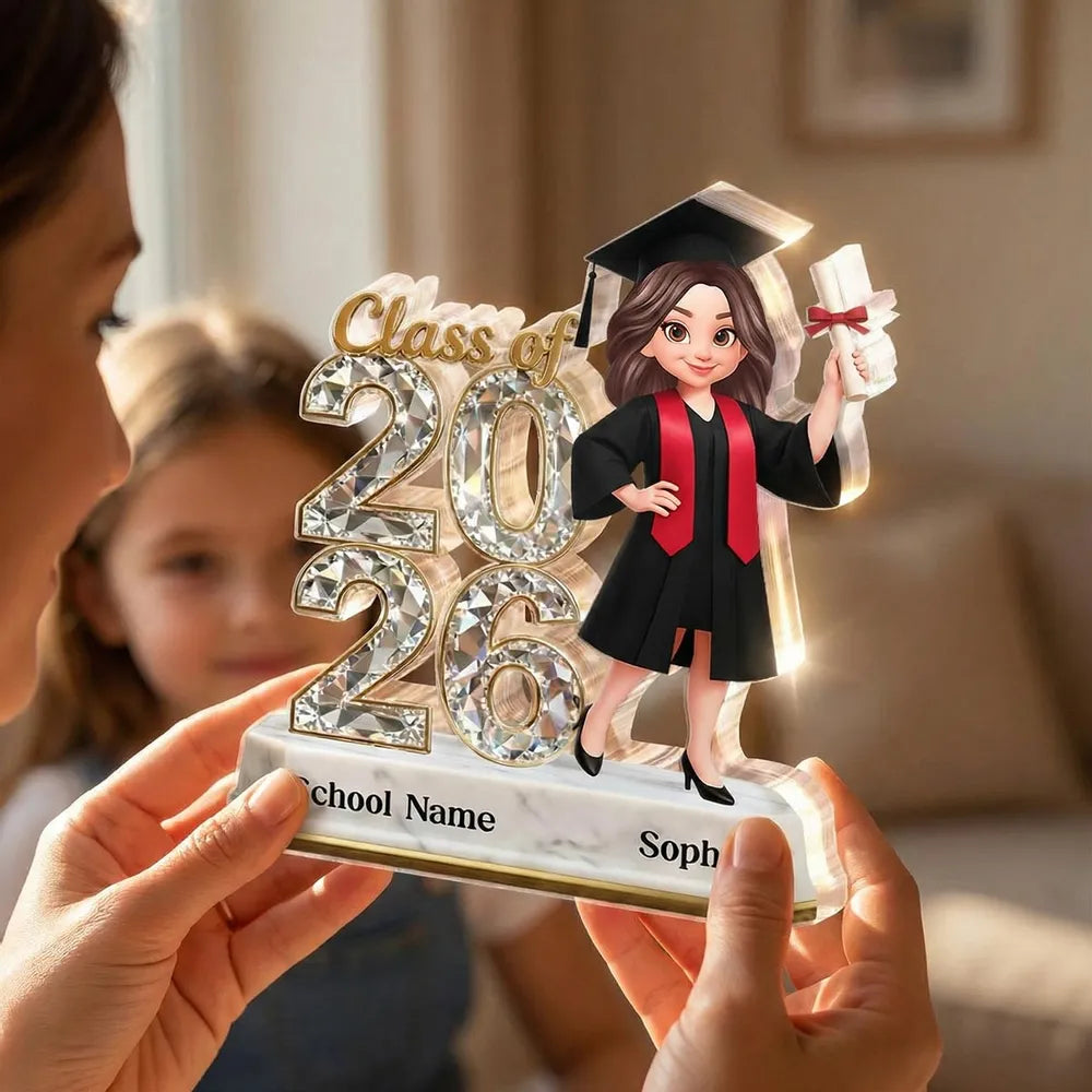 Personalized Graduation Keepsake for Class of 2026 - Custom Name and School Plaque MagicInPrints