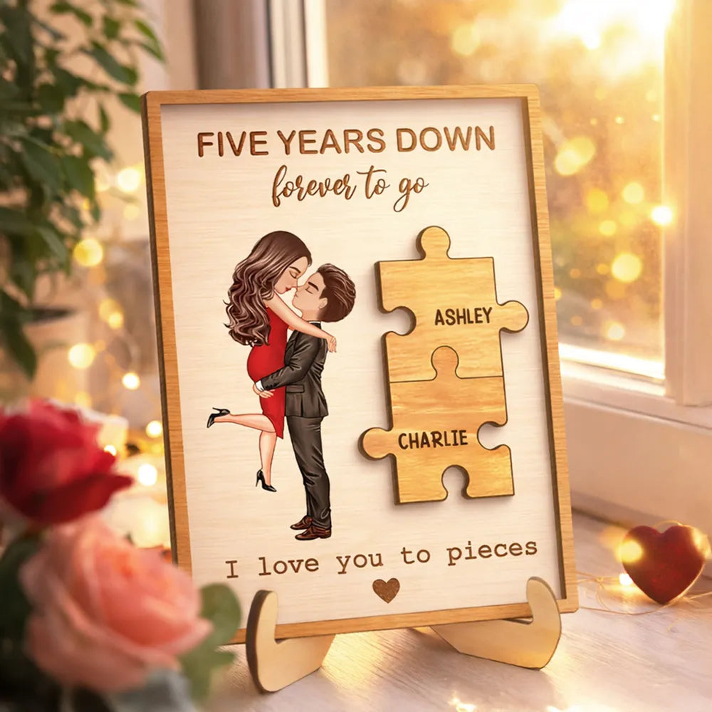 Personalized Anniversary Puzzle Art for Couples - Romantic Gift Plaque MagicInPrints