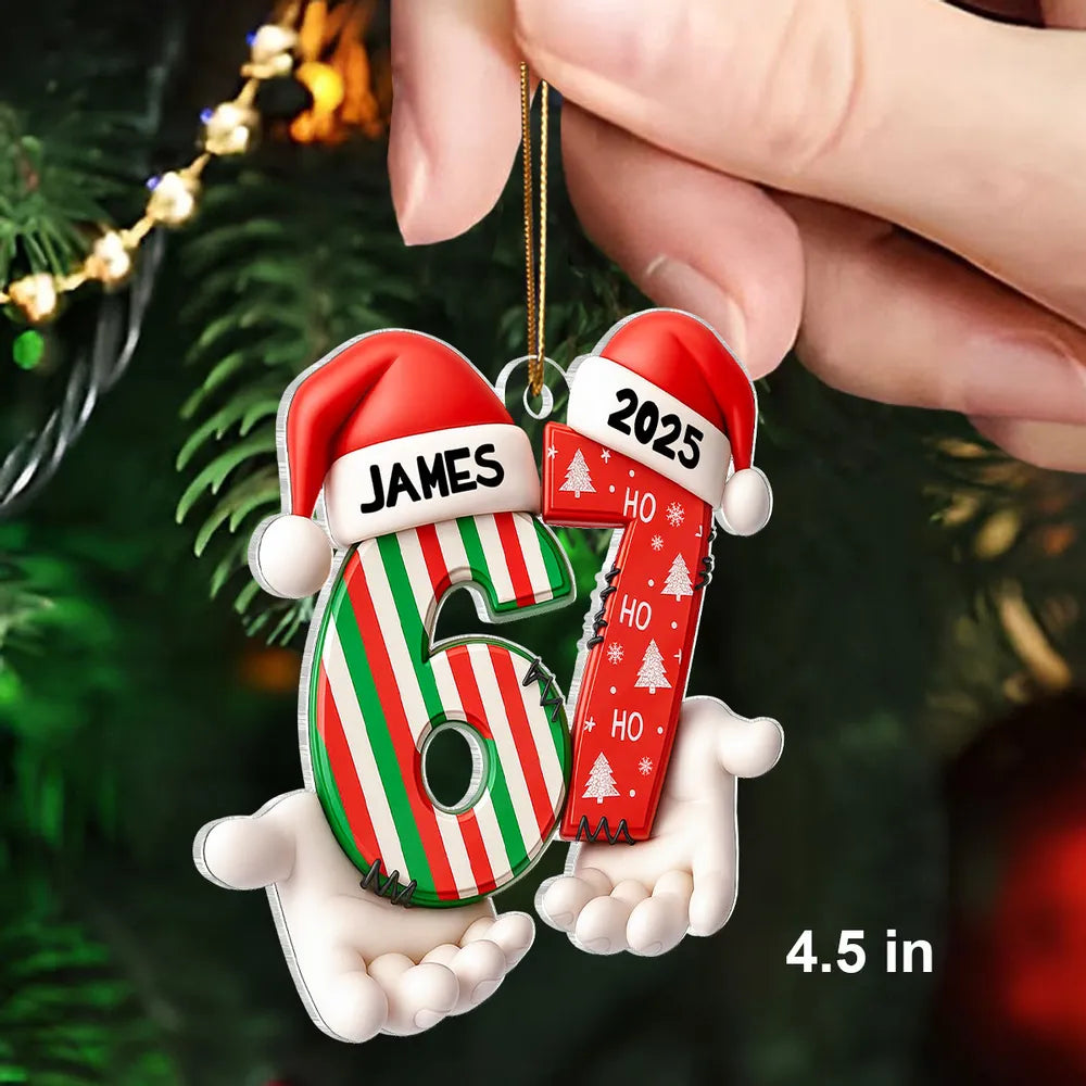 Personalized Christmas Ornament for Adults - Custom Name and Year Decoration Ornament MagicInPrints