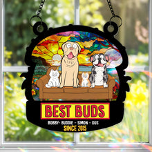 Load image into Gallery viewer, &quot;Best Buds Suncatcher Ornament&quot; - Personalized Christmas Gift for Pet Lovers Ornament MagicInPrints
