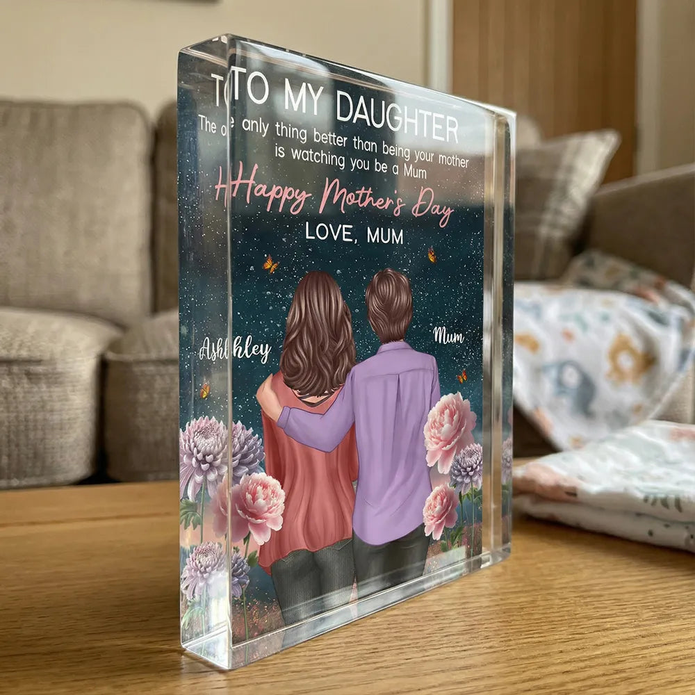 Personalized Acrylic Plaque for Daughter - Mother's Day Gift from Mum Plaque MagicInPrints
