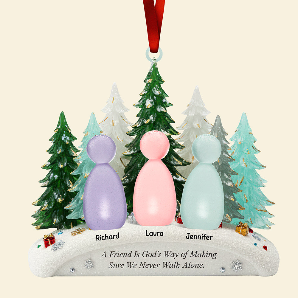 A Friend Is God's Way of Making Sure We Never Walk Alone - Personalized Christmas Ornament for Friends Ornament MagicInPrints