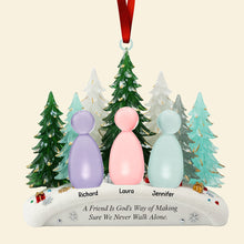 Load image into Gallery viewer, A Friend Is God&#39;s Way of Making Sure We Never Walk Alone - Personalized Christmas Ornament for Friends Ornament MagicInPrints
