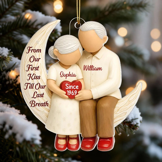Personalized Couple Ornament for Seniors - Anniversary Keepsake Gift Ornament MagicInPrints