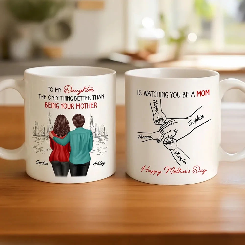 Personalized Mother's Day Mug for Daughter - Sentimental Gift with Custom Names Cup MagicInPrints