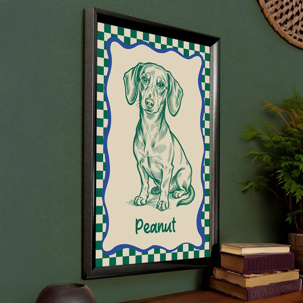 Custom Dog Portrait Art Print for Pet Lovers - Personalized Home Decor Poster or Canvas MagicInPrints