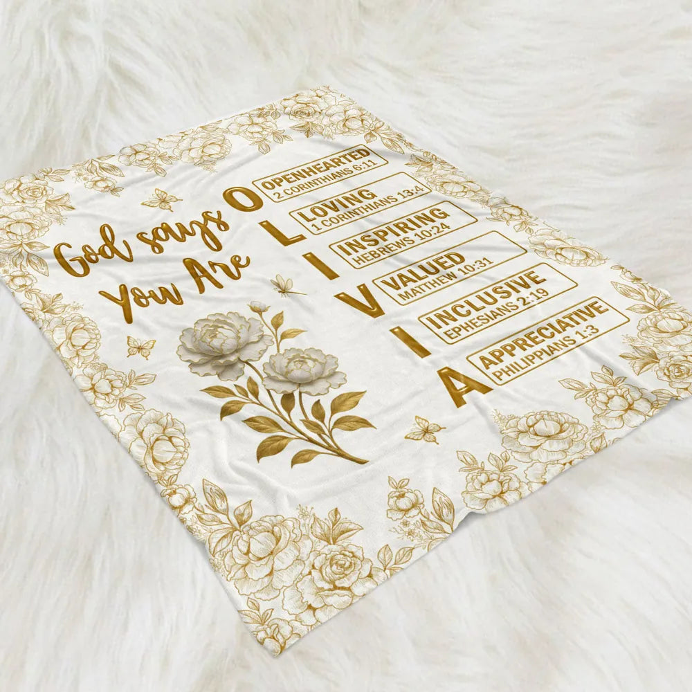 Personalized Faith-Inspired Blanket for Women - Sentimental Gift Blanket MagicInPrints