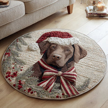 Load image into Gallery viewer, Celebrate Unconditional Love – Personalized Quilted Round Mat – Gift for Dog Lovers Quilted Round Mat MagicInPrints
