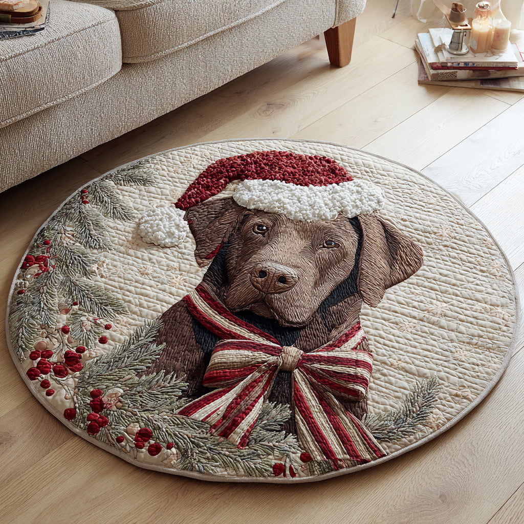 Celebrate Unconditional Love – Personalized Quilted Round Mat – Gift for Dog Lovers Quilted Round Mat MagicInPrints