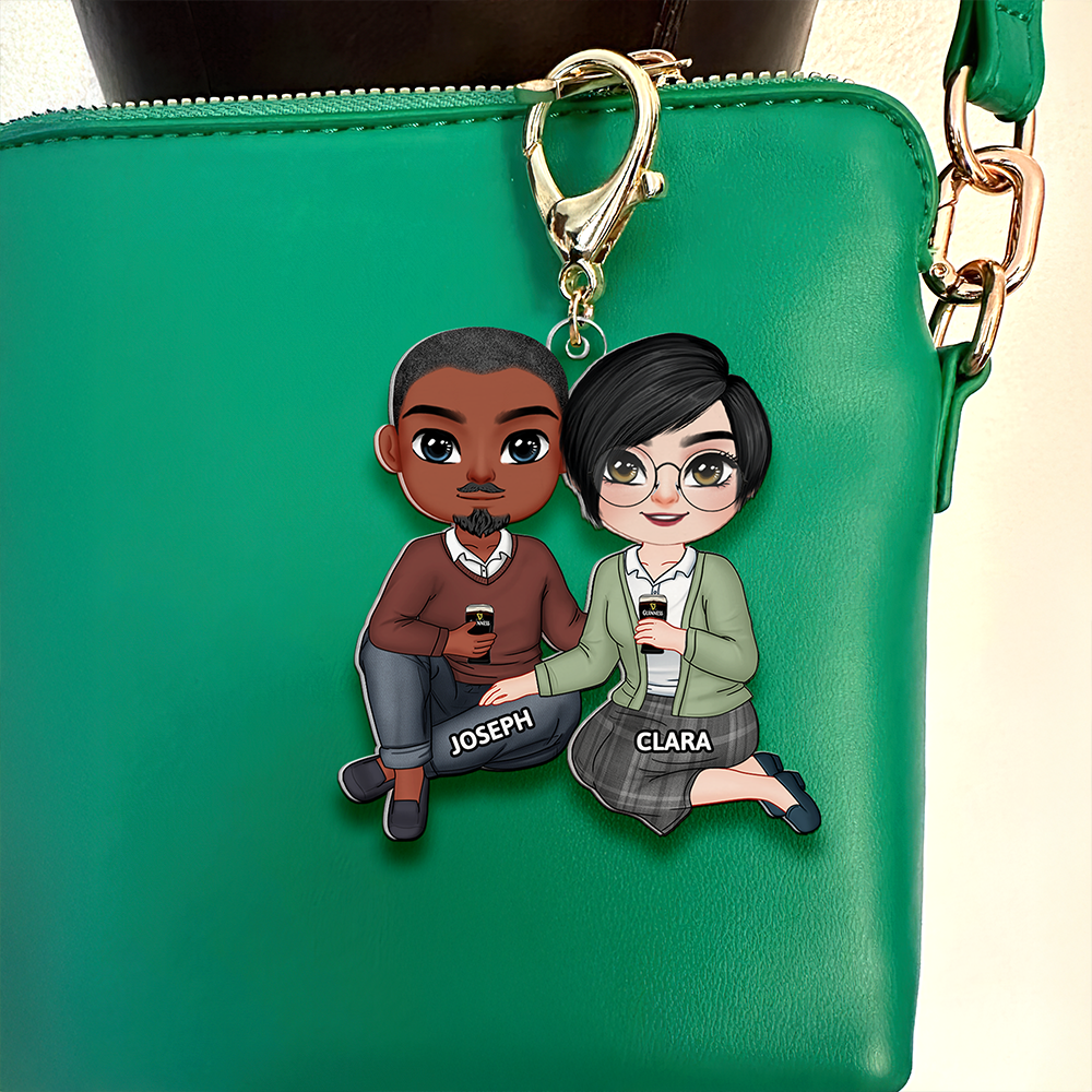 Personalized Couple Keychain - Unique Valentine's Day Gifts for Him & Her Keychains PopCulturePrints