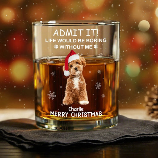 Personalized Dog Lover Whiskey Glass - Christmas Gift Cup MagicInPrints