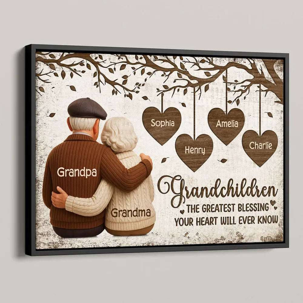 Personalized Grandparents Canvas Art for Family - Sentimental Home Decor Gift Poster or Canvas MagicInPrints