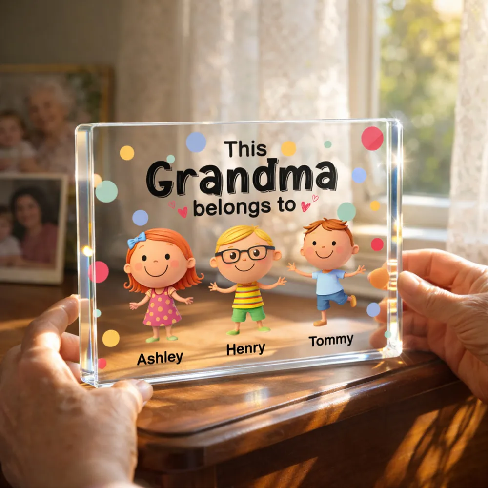 Personalized Nanny Acrylic Block Gift for Grandchildren - Sentimental Keepsake Plaque MagicInPrints