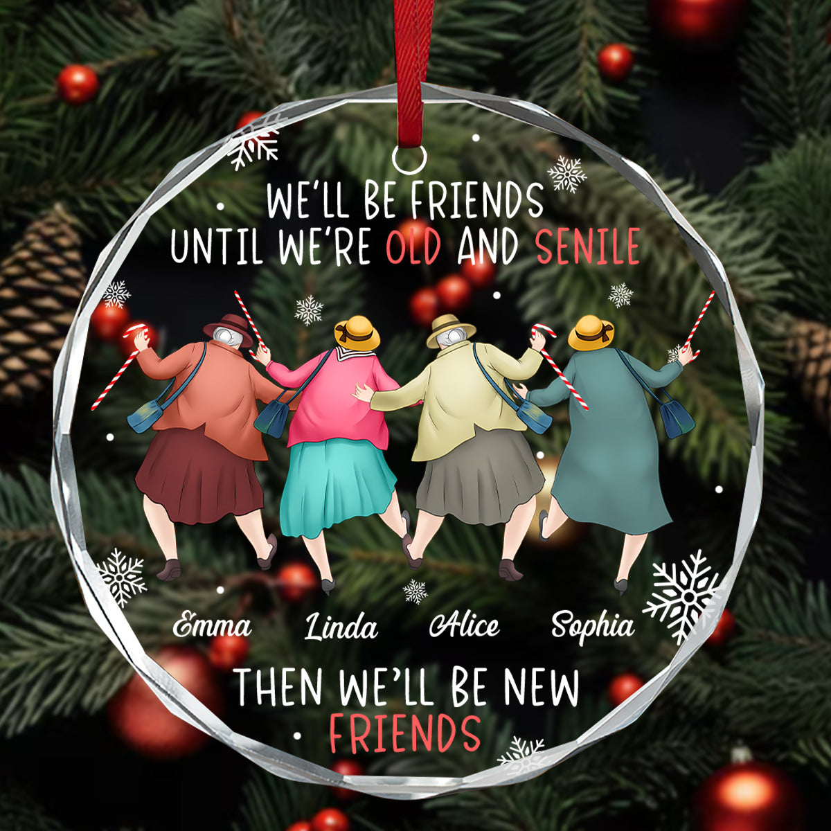 Personalized Friendship Ornament for Seniors - Sentimental Gift for Christmas Ornament MagicInPrints