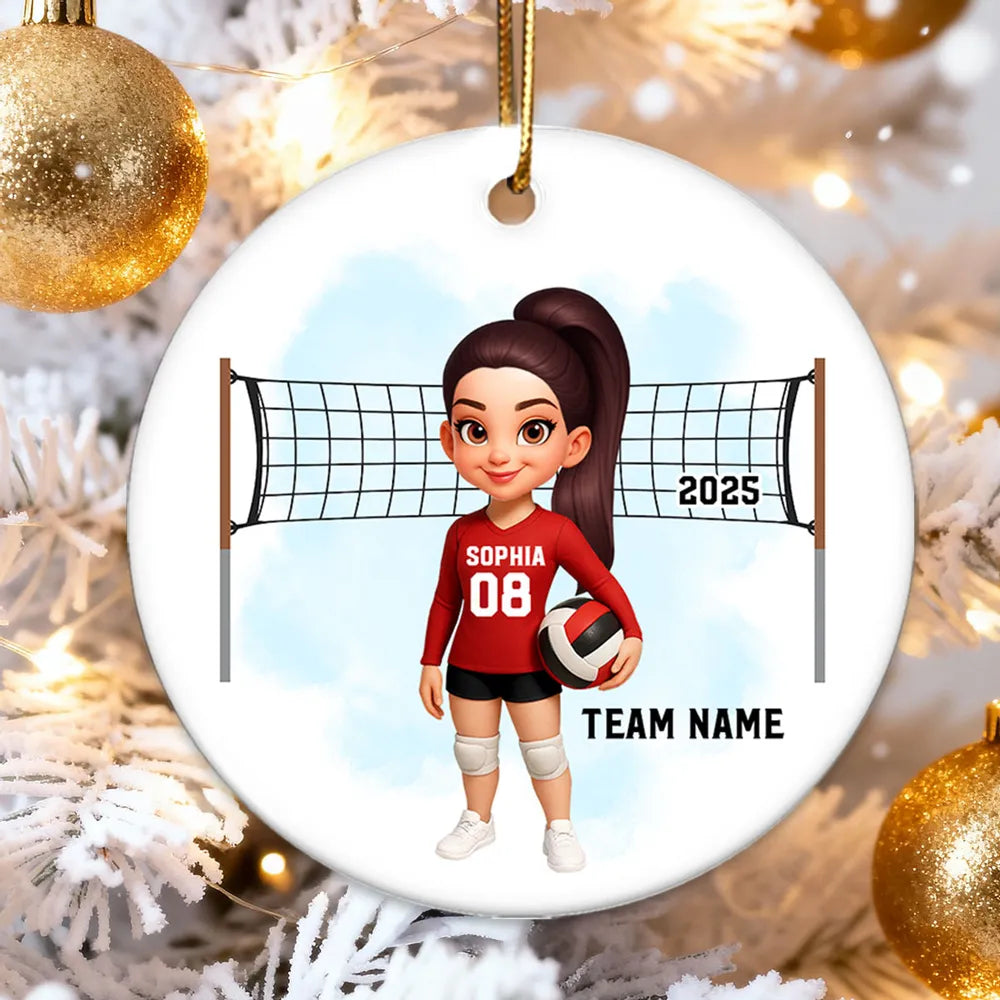 Personalized Volleyball Player Christmas Ornament for Kids - Team Spirit Gift Ornament MagicInPrints