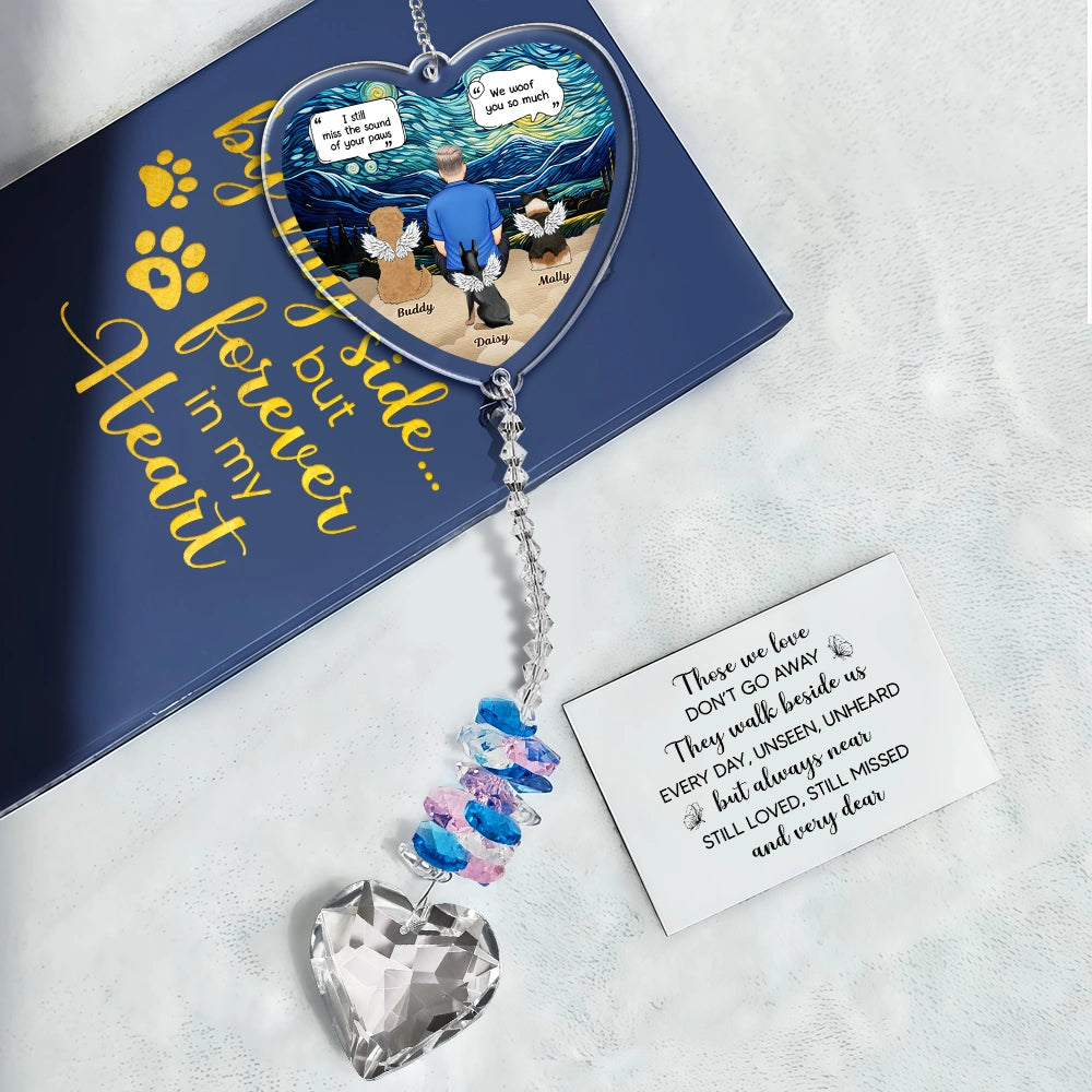 Forever in My Heart – Personalized Heart Crystal Suncatcher – Gift for Pet Lovers Heart Crystal Suncatcher MagicInPrints