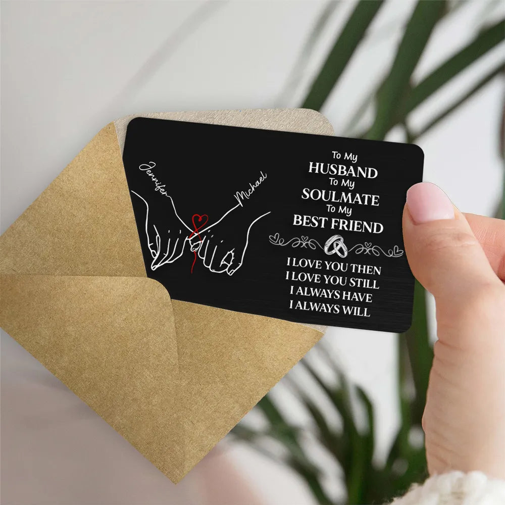 Personalized Engraved Wallet Card for Husband - Sentimental Gift for Anniversary Wallet Card MagicInPrints