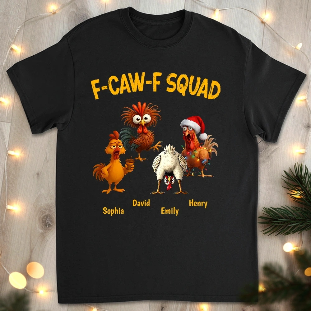 Personalized Chicken Squad T-Shirt for Adults - Funny Holiday Gift Cloth MagicInPrints