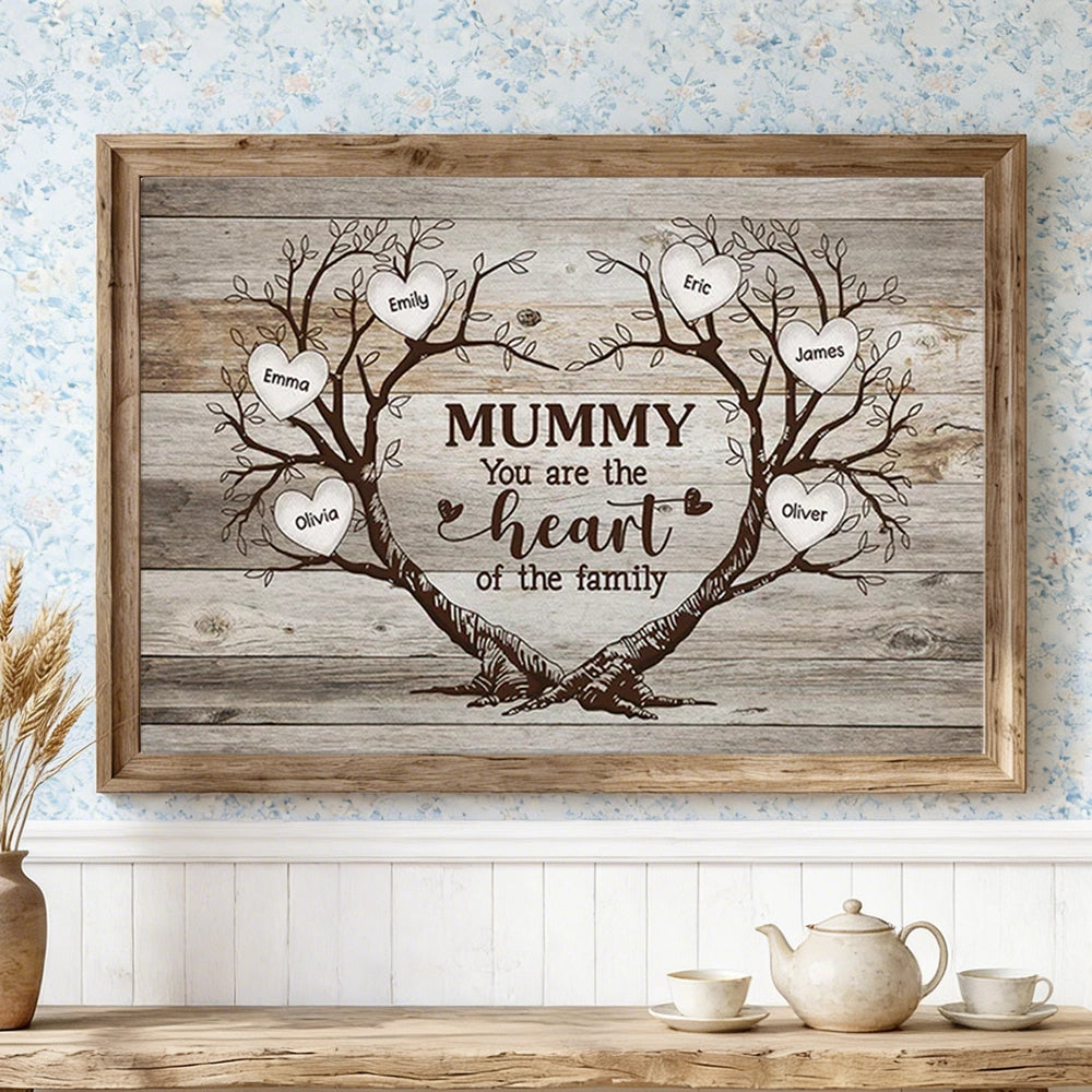 Personalized Family Tree Canvas Art for Mum - Heartfelt Gift for Mother's Day Poster or Canvas MagicInPrints