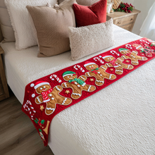 Load image into Gallery viewer, Warm Holiday Vibes – Personalized Quilted Bed Runner – Gift for Home Decor Enthusiasts Quilted Bed Runner MagicInPrints
