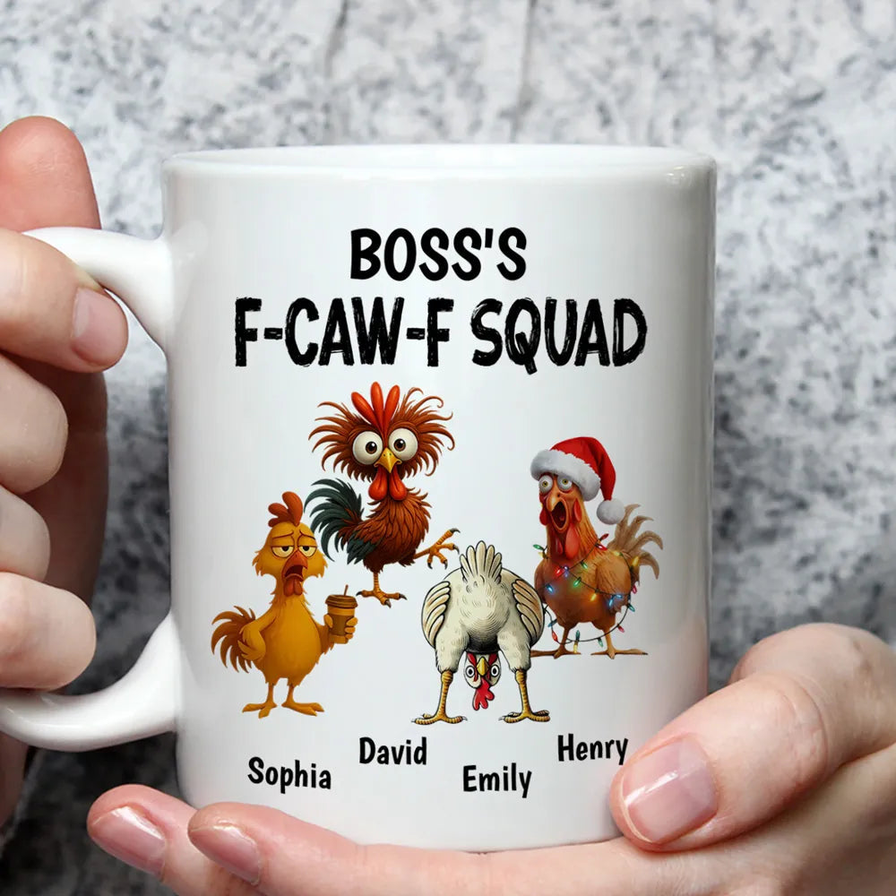 Personalized Funny Chicken Mug for Boss - Holiday Gift Cup MagicInPrints