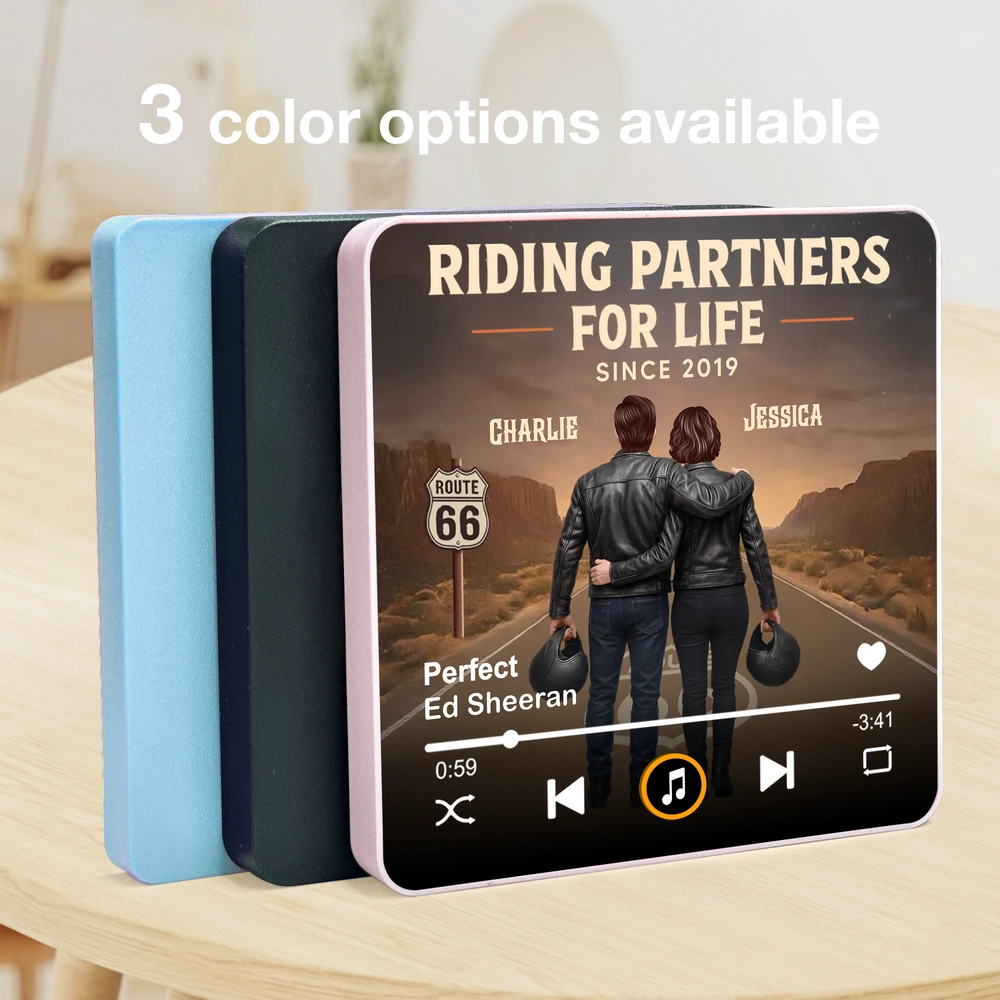Personalized Music Plaque for Couples - Riding Partners for Life Gift Fridge Magnet MagicInPrints